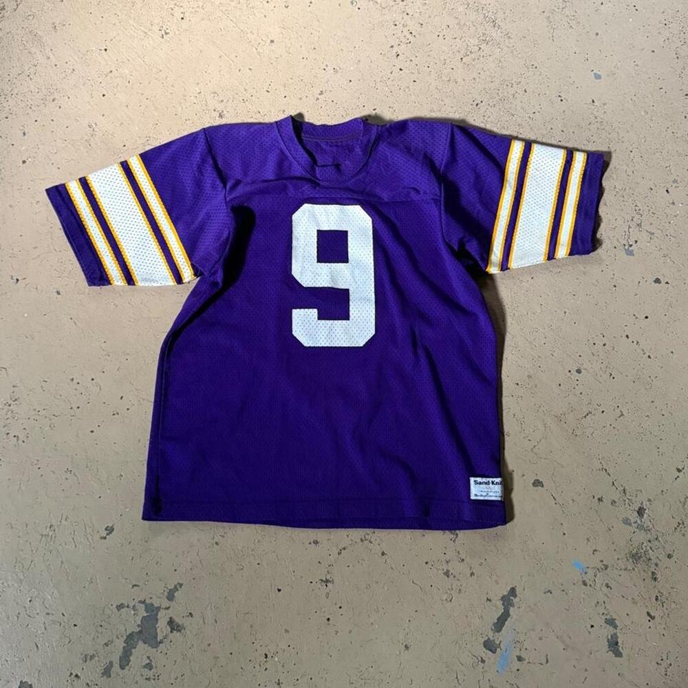 Vintage 80s Tommy Kramer Minnesota Vikings sand knit mcgregor jersey